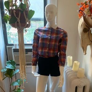 Vintage Shirt Street Peter Pan Collar Shirt